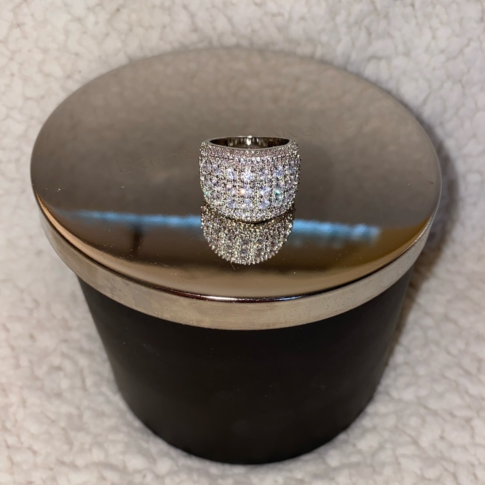 Cubic zirconia sterling silver eternity band - Picture 6 of 7